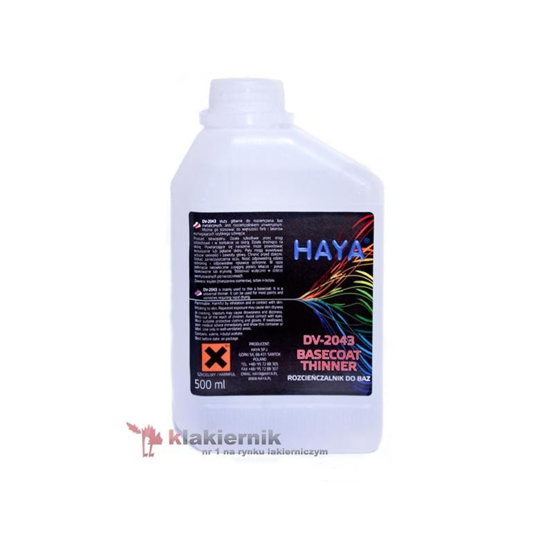Rozcieńczalnik HAYA do baz metalicznych i podkładów akrylowych