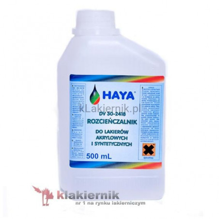 Rozcieńczalnik HAYA do lakierów akrylowych - 500 ml