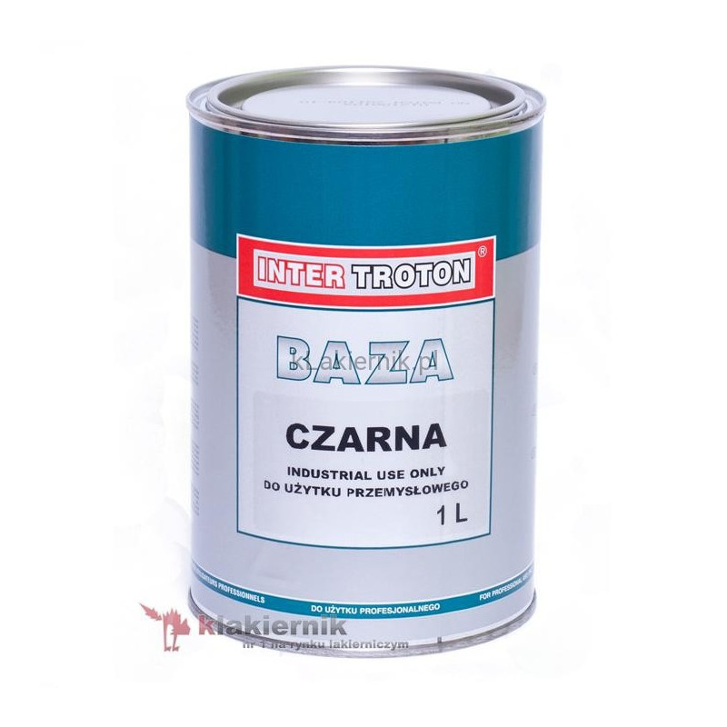 Lakier bazowy samochodowy TROTON czarny - 1 L