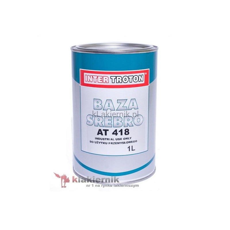 Lakier bazowy samochodowy TROTON srebro AT 418 - 1 L