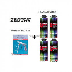 Zestaw TROTON: Pistolet do konserwacji + Baranek Ultra - 1 L x 4