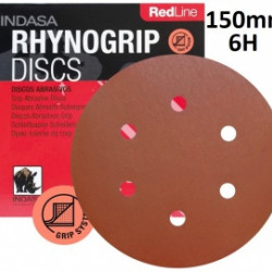 Krążek ścierny INDASA - RED LINE Rhynogrip - 6 otw, 150 mm