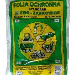 Folia ochronna ZĄBKOWICE - standard 0,007 mm - 20 m2