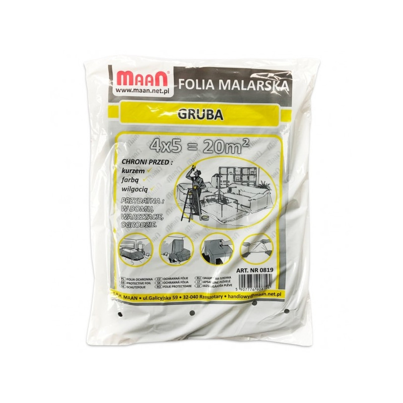 Folia ochronna MAAN - gruba 0,018 mm - 20 m2