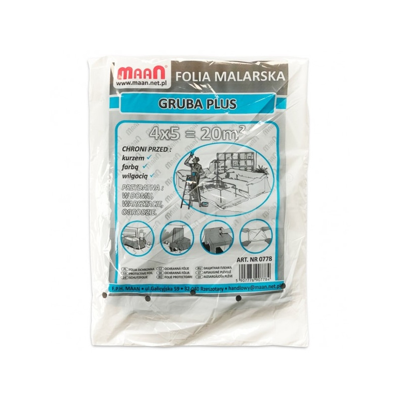 Folia ochronna MAAN - gruba plus 0,025 mm - 20 m2