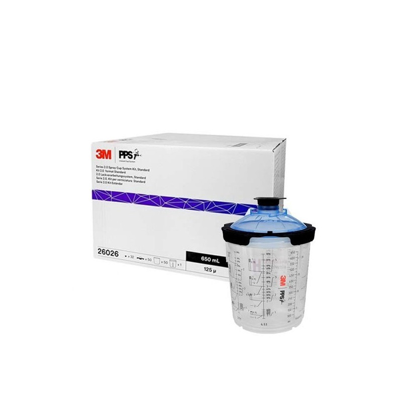 Zestaw Kubków 3M 26026 Standard PPS - 125 mikronów, 650 ml
