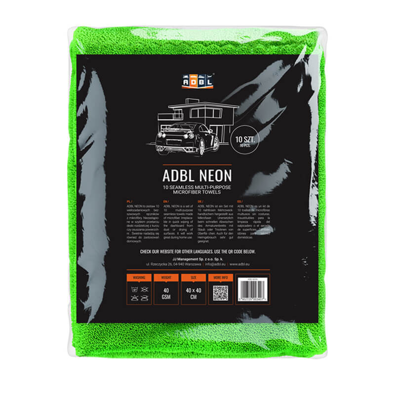 ADBL Neon zestaw mikrofibr - 40x40 250 gsm - 10 szt.