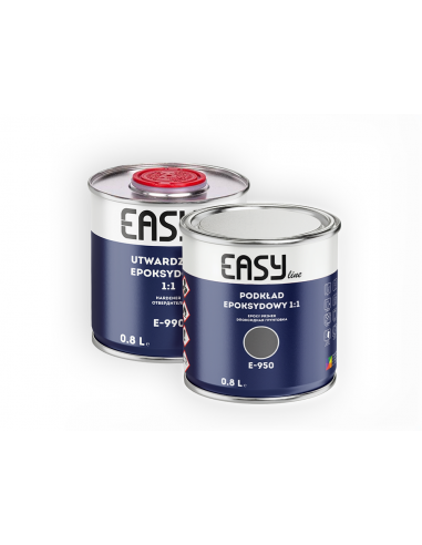 podkład epoksydowy 1:1 EASY i utwardzaczem, dostępny jako podkład szary i czarny