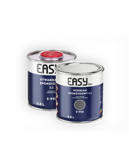 podkład epoksydowy 1:1 EASY i utwardzaczem, dostępny jako podkład szary i czarny