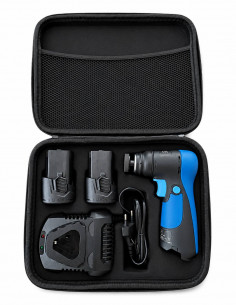 Mini szlifierka oscylacyjna akumulatorowa EasyTools w zestawie z dwiema bateriami, ładowarką