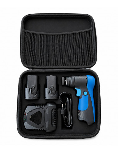 Mini szlifierka oscylacyjna akumulatorowa EasyTools w zestawie z dwiema bateriami, ładowarką