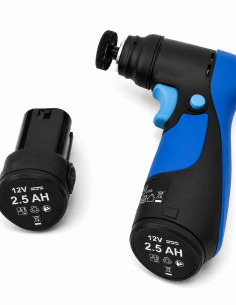 Mini szlifierka oscylacyjna akumulatorowa EasyTools w zestawie z dwiema bateriami, ładowarką 2