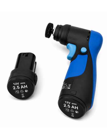 Mini szlifierka oscylacyjna akumulatorowa EasyTools w zestawie z dwiema bateriami, ładowarką