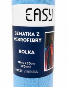 EASY szmatki z mikrofibry 30 x 30, 170 GSM, 50 sztuk | rolka