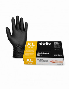 Santex czarne rękawiczki nitrylowe bezpudrowe rozm. XL...