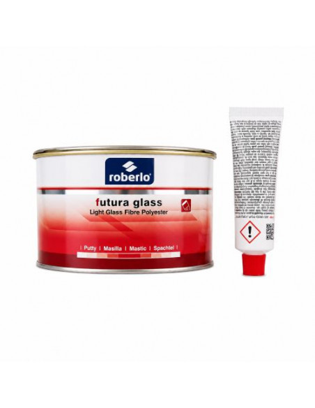 Roberlo futura glass szpachlówka z włóknem szklanym 750 ml plus utwardzacz
