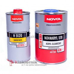 Lakier bezbarwny NOVOL NOVAKRYL 570 - kpl. (1+0,5) L