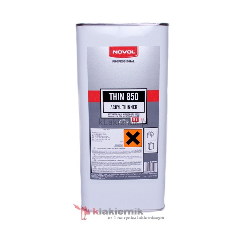 Rozcieńczalnik akrylowy NOVOL 32116 THIN 850 - 5 L