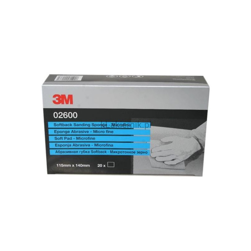Środek ścierny 3M 02600 na piance - Microfine - 115 x 140 mm