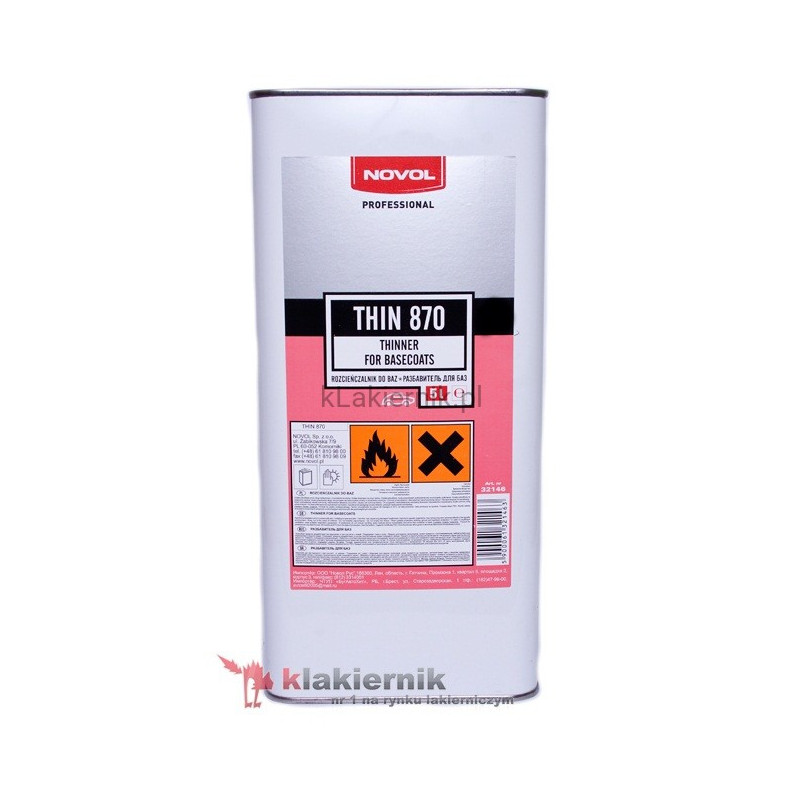 Rozcieńczalnik bazowy NOVOL THIN 870 - 5 L