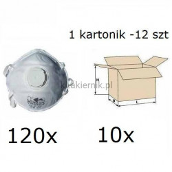 Maska przeciwpyłowa filtrująca K2 jednorazowa z zaworkiem - 120