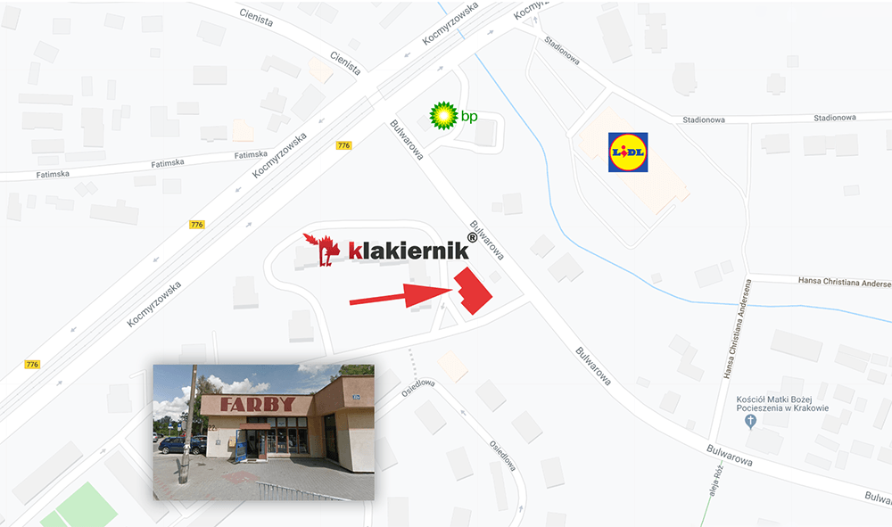 Mapa dojazdu do klakiernik.pl